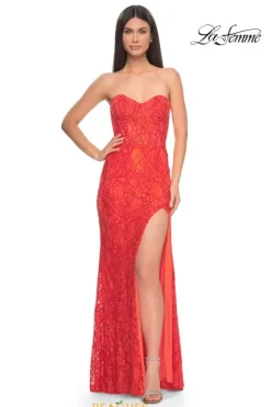 Fitted|Long Dresses^La Femme 32298