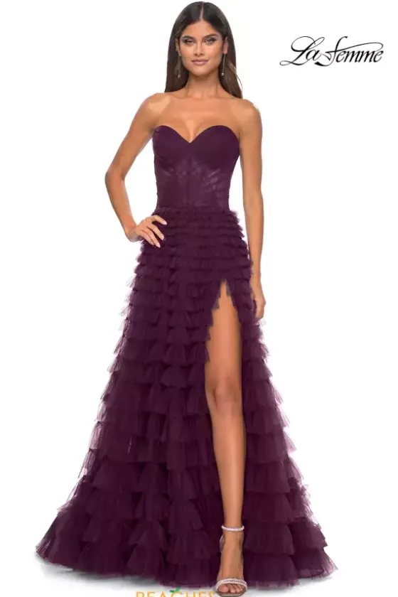 Long Dresses|Plus Sized Dresses^La Femme 32283