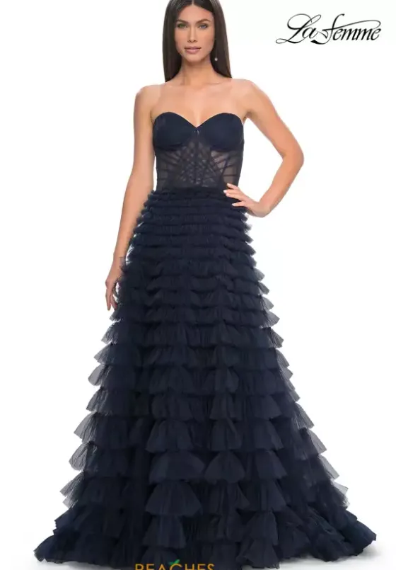 Long Dresses|Plus Sized Dresses^La Femme 32283