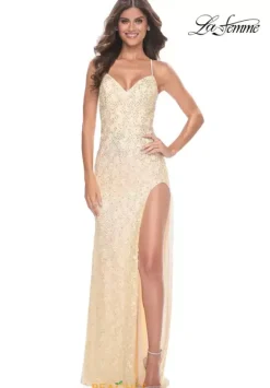 Fitted|Long Dresses^La Femme 31993