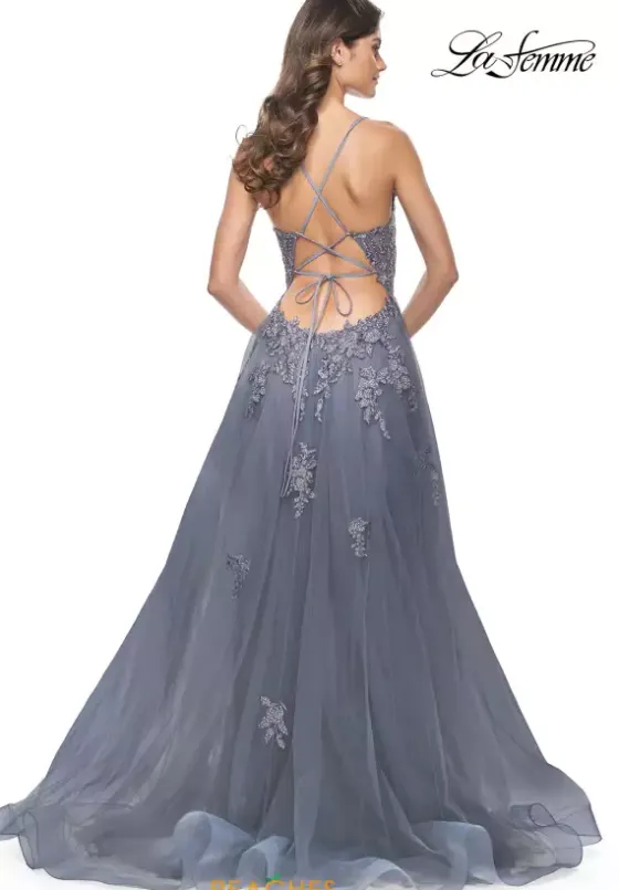 Long Dresses|Sweet Sixteen^La Femme 31472 Slate
