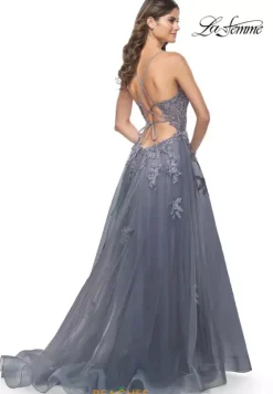 Long Dresses|Sweet Sixteen^La Femme 31472 Slate