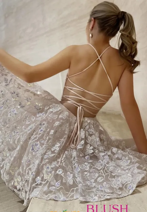 Bat Mitzvah|Short Dresses^Blush Lace Embroidery Short Dress 20404 Blush