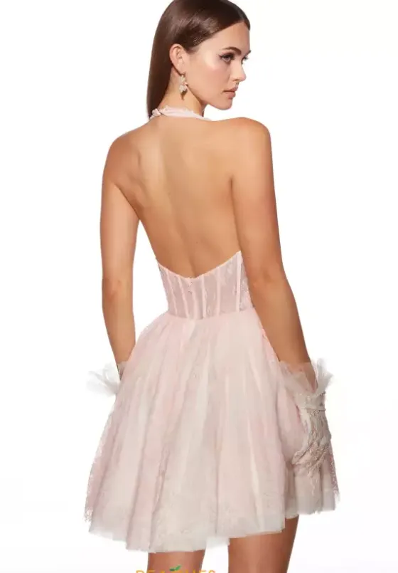 8Th Grade Dance|Plus Size Homecoming Dresses^Alyce Lace V Neckline Short Dress 30024