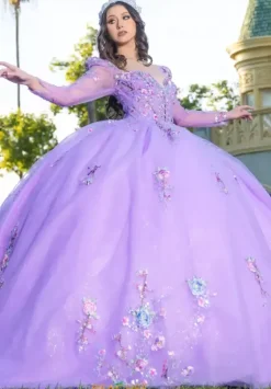 Quince Dresses With Sleeves|Plus Sized Quince Dresses^LizLuo Quinceanera 26093