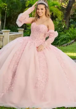 Quince Dresses With Sleeves|Plus Sized Quince Dresses^LizLuo Quinceanera 56508