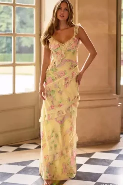 Long Dresses|Quince Guest Dresses^Sherri Hill Long Chiffon V Neck Dress 57782