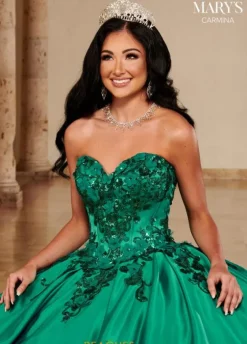 Plus Sized Quince Dresses|Sweet Sixteen^Mary's Mary's MQ1097 Jade