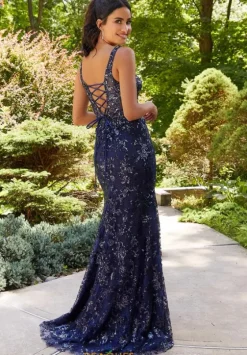 A Line|Fitted^Morilee 47066 Navy