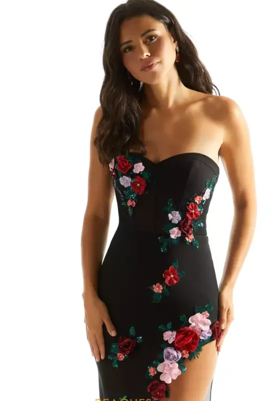 Fitted|Plus Size^Morilee 49059 Black/Multi