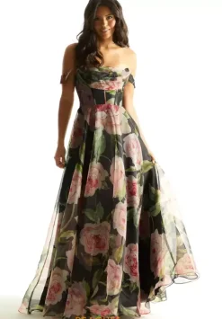 A Line|Plus Size^Morilee 49085 Black/Rose