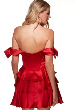 Bat Mitzvah|8Th Grade Dance^Alyce Off The Shoulder Satin Short Dress 30037