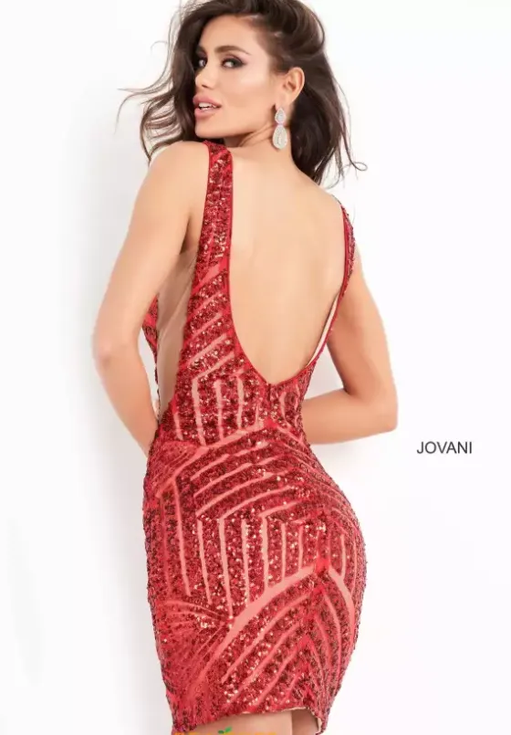 Winter Formal|Wedding Guest^Jovani Open Back Fitted Dress 63899