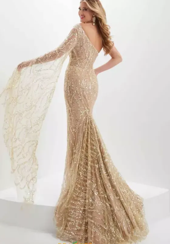 Long Sleeve Prom Dresses|Dresses With Sleeves^Panoply 14121 Champagne