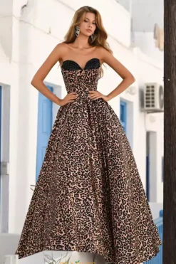 Long Dresses|Plus Sized Dresses^Portia and Scarlett PS26188 Leopard