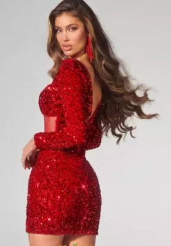 Long Sleeve Hc Dresses|Short Homecoming Dresses^Portia and Scarlett PS22555