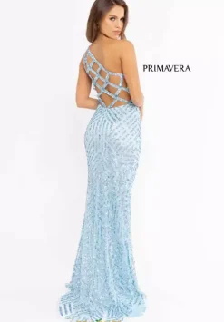 Fitted|Long Dresses^Primavera 3951 Powder Blue