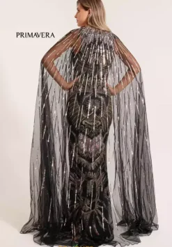 Fitted|Plus Size^Primavera 12177 Black Multi