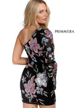 Short Homecoming Dresses|Plus Size Homecoming Dresses^Primavera 3810 Black Multi