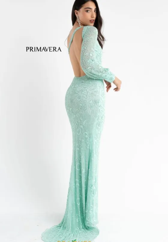 Long Sleeve Prom Dresses|Sexy^Primavera 3771 Mint
