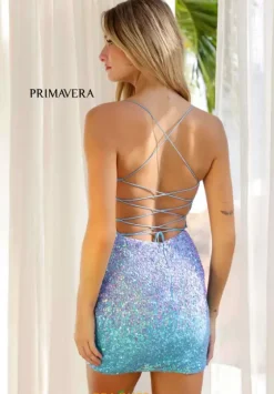 Short Homecoming Dresses|Wedding Guest^Primavera 4270 Crystal Blue