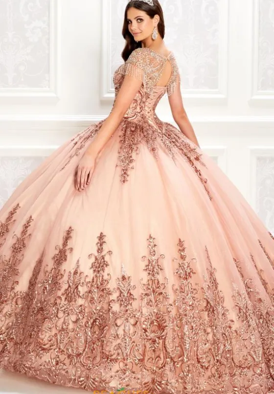 Plus Sized Quince Dresses|Pageant^Princesa Quinceanera PR22026 Wine/Rose Gold