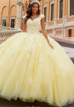 Plus Sized Quince Dresses|Sweet Sixteen^Princesa Quinceanera PR12270 Light Yellow