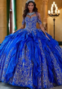Plus Sized Quince Dresses|Sweet Sixteen^Princesa Quinceanera PR12274 Royal/Gold