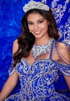 Plus Sized Quince Dresses|Sweet Sixteen^Princesa Quinceanera PR12274 Royal/Gold