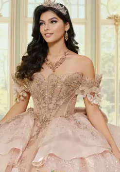 Plus Sized Quince Dresses|Sweet Sixteen^Princesa Quinceanera PR70106 Rose Quartz