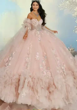Plus Sized Quince Dresses|Sweet Sixteen^Princesa Quinceanera PR30209 Rose Quartz