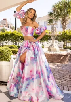 Long Dresses|Sweet Sixteen^Rachel Allan 70921 Pink Multi