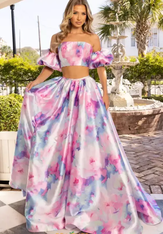 Long Dresses|Sweet Sixteen^Rachel Allan 70921 Pink Multi