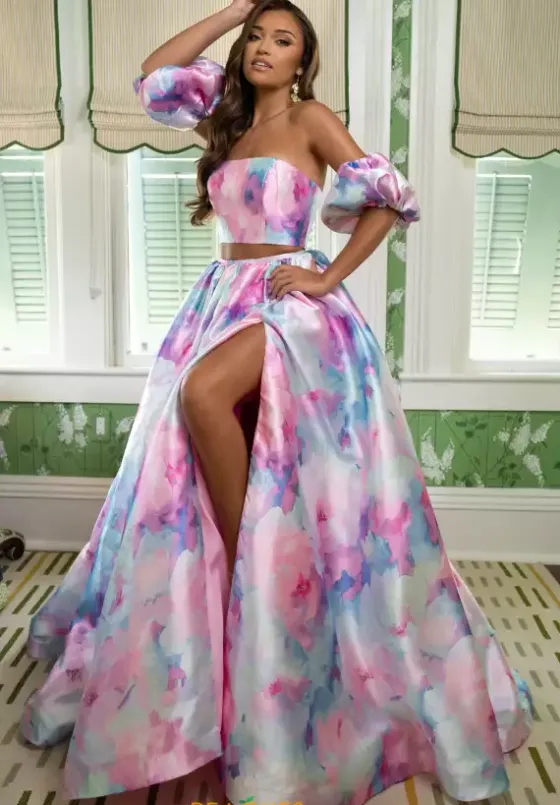 Long Dresses|Sweet Sixteen^Rachel Allan 70921 Pink Multi