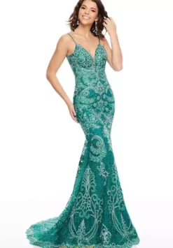 Fitted|Long Dresses^Rachel Allan 70276 Jade