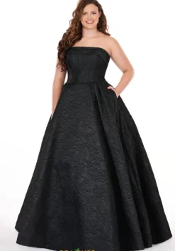 Long Dresses|Plus Sized Dresses^Rachel Allan 7241 Black