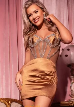 Short Homecoming Dresses|Quince Guest Dresses^Rachel Allan 40563