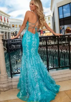 Fitted|Long Dresses^Rachel Allan 70491 Jade
