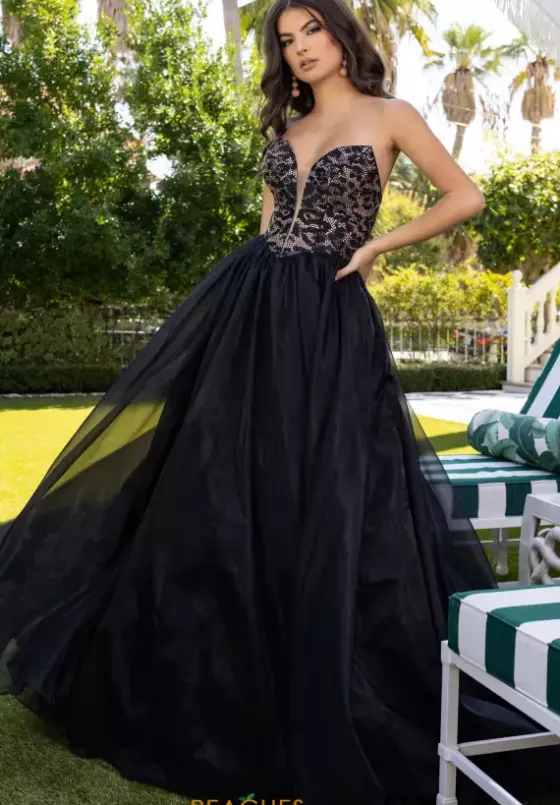 Long Dresses|Plus Sized Dresses^Rachel Allan 71026 Black Cheetah