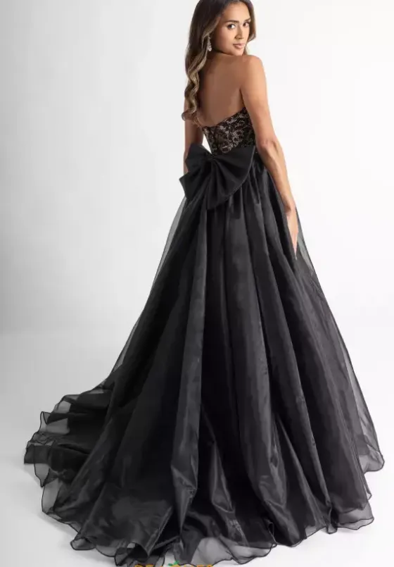 Long Dresses|Plus Sized Dresses^Rachel Allan 71026 Black Cheetah