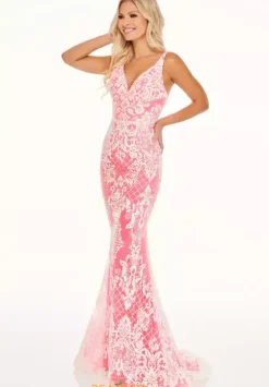 Fitted|Long Dresses^Rachel Allan 70277