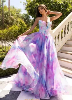 Long Dresses|Sweet Sixteen^Rachel Allan 71069 Pink Multi