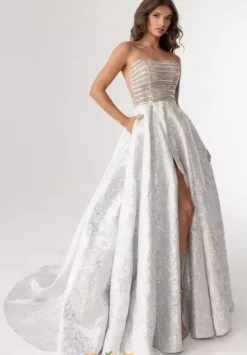 Long Dresses|Pageant^Rachel Allan 70956 Silver Nude