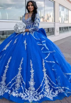 Sweet Sixteen|Quince Dresses With Sleeves^Rachel Allan Quince RQ1137