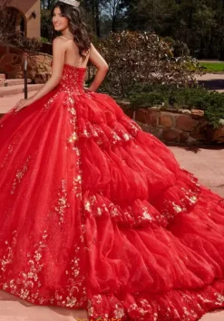 Sweet Sixteen|Quince Dresses With Sleeves^Rachel Allan Quince RQ2178 Red