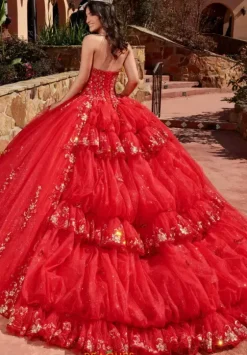 Sweet Sixteen|Quince Dresses With Sleeves^Rachel Allan Quince RQ2178 Red