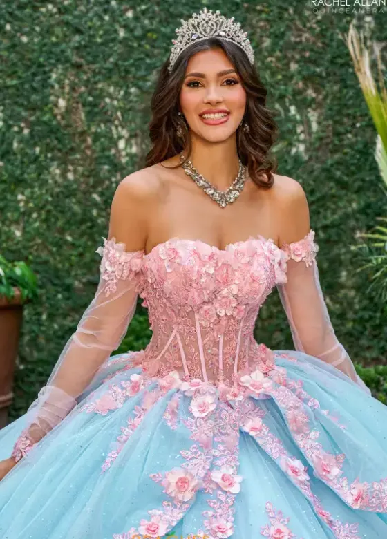Quince Dresses With Sleeves|Plus Sized Quince Dresses^Rachel Allan Quince RQ2196