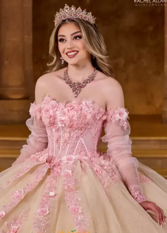 Quince Dresses With Sleeves|Plus Sized Quince Dresses^Rachel Allan Quince RQ2196