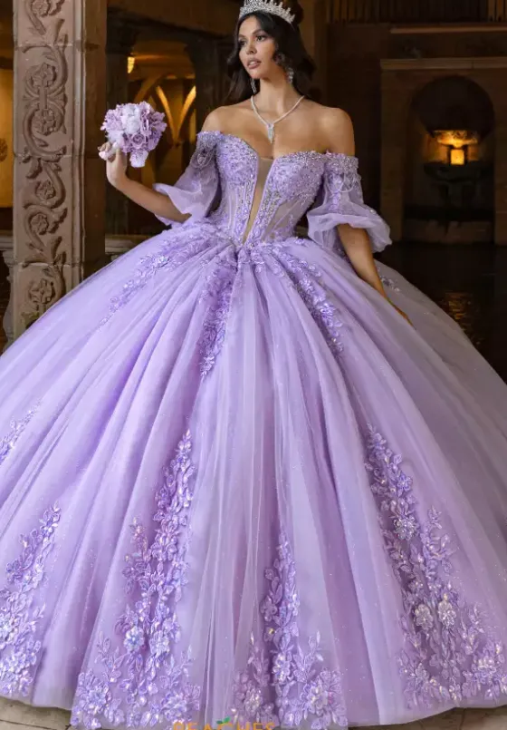 Sweet Sixteen|Quince Dresses With Sleeves^Rachel Allan Quince RQ1165