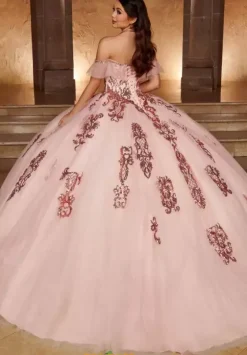 Plus Sized Quince Dresses|Sweet Sixteen^Rachel Allan Quince RQ2166 Blush/Rose Gold